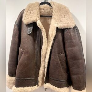 Vintage Shearling Leather Jacket